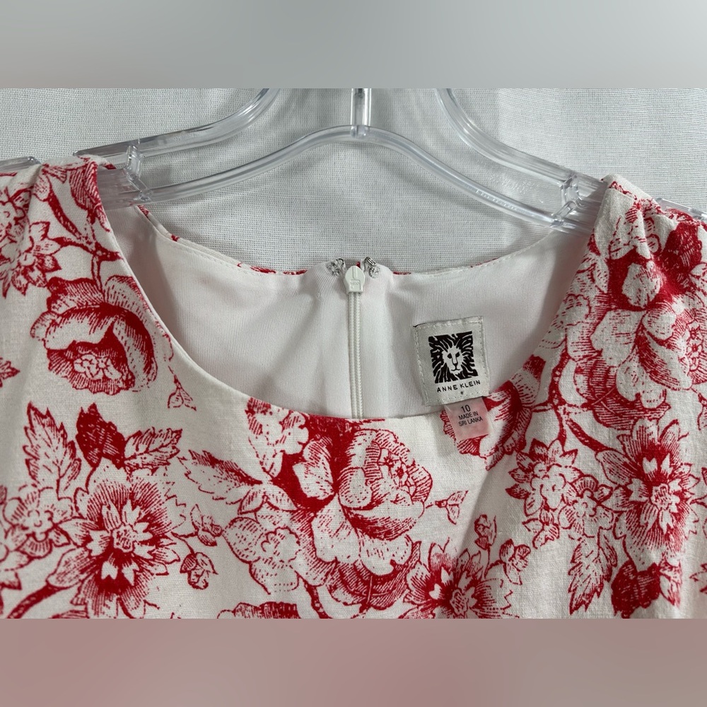 ANNE KLEIN Sleeveless Floral linen Dress Sz10 vibrant super light! A-16 - Picture 3 of 16
